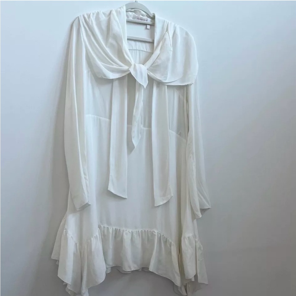 See By Chloe Silk Front Bow Tie Dress w/ Sailor Shawl